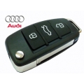 carcasa de telemando 3 botones con espadin plegable para Audi A8/A6/A4/A6 y TT