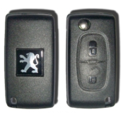 Carcasa Plegable Para Telemando Peugeot 2 Botones