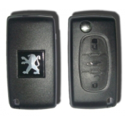 Carcasa Plegable Para Telemando Peugeot 407 3 Botones