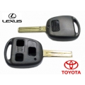 CARCASA PARA TELEMANDO DE 3 BOTONES + ESPADIN PARA TOYOTA Y LEXUS